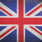 Grunge style Union Jack flag background